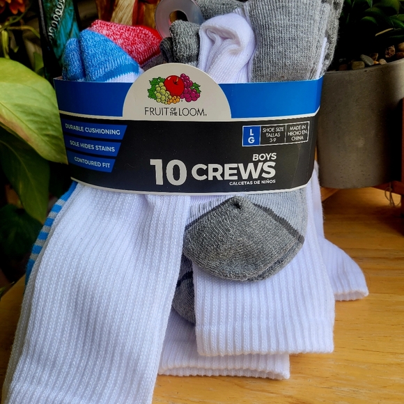 Fruit Of The Loom Boys Crew Socks - Picture 5 of 10